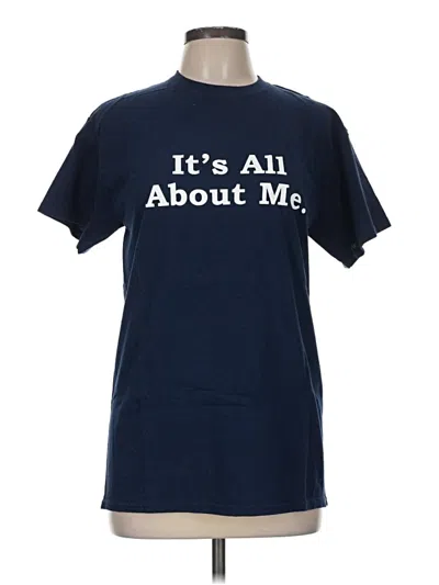 Pre-owned Gildan Short Sleeve T-shirt In Blue