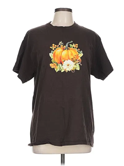 Pre-owned Gildan Short Sleeve T-shirt In Brown