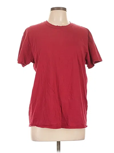 Pre-owned Gildan Short Sleeve T-shirt In Burgundy