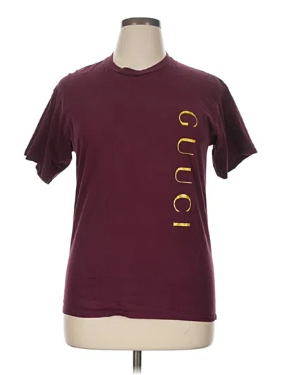 Pre-owned Gildan Short Sleeve T-shirt In Burgundy