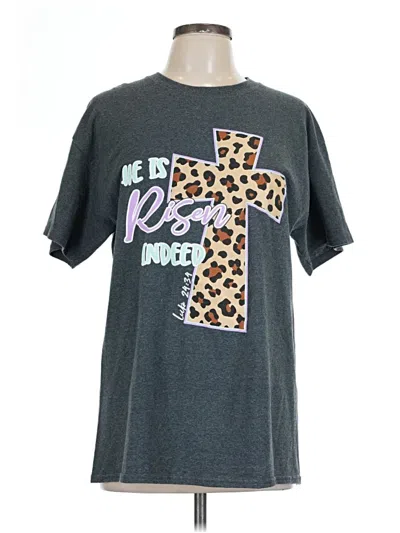 Pre-owned Gildan Short Sleeve T-shirt In Gray