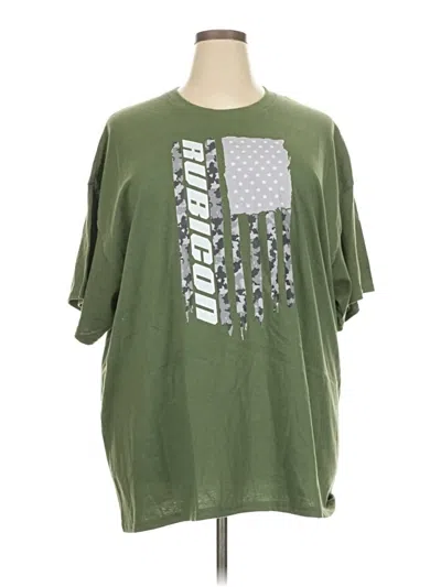 Pre-owned Gildan Short Sleeve T-shirt In Green