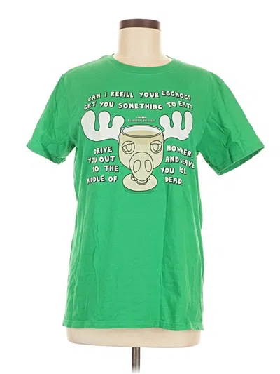 Pre-owned Gildan Short Sleeve T-shirt In Green