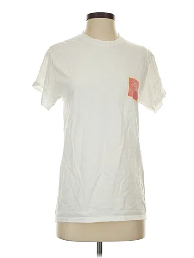 Pre-owned Gildan Short Sleeve T-shirt In Ivory