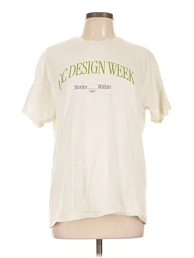 Pre-owned Gildan Short Sleeve T-shirt In Ivory