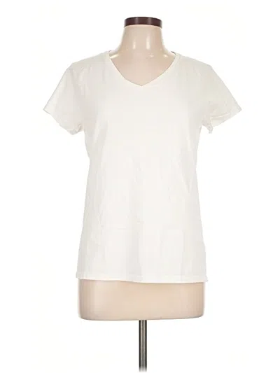 Pre-owned Gildan Short Sleeve T-shirt In Ivory