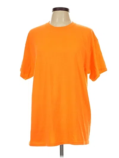 Pre-owned Gildan Short Sleeve T-shirt In Orange