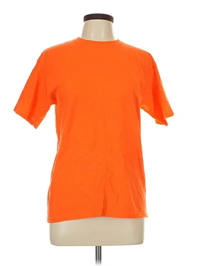 Pre-owned Gildan Short Sleeve T-shirt In Orange