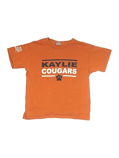Pre-owned Gildan Kids' Short Sleeve T-shirt In Orange