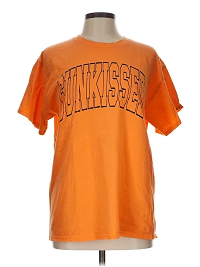 Pre-owned Gildan Short Sleeve T-shirt In Orange