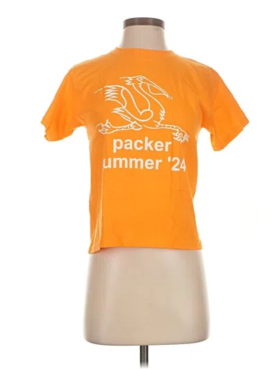 Pre-owned Gildan Short Sleeve T-shirt In Orange