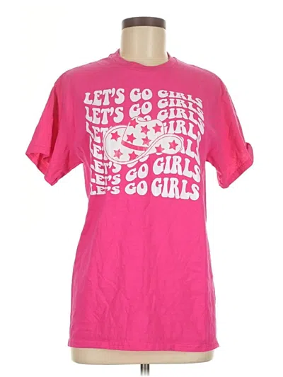 Pre-owned Gildan Short Sleeve T-shirt In Pink