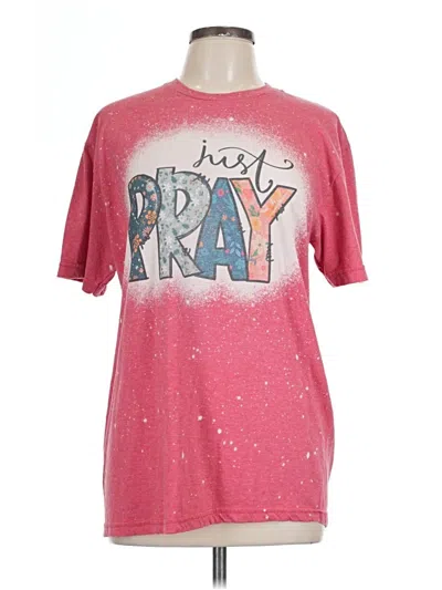 Pre-owned Gildan Short Sleeve T-shirt In Pink