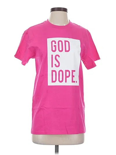 Pre-owned Gildan Short Sleeve T-shirt In Pink