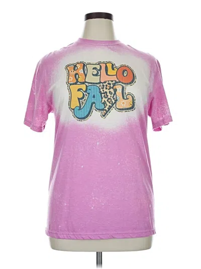 Pre-owned Gildan Short Sleeve T-shirt In Pink