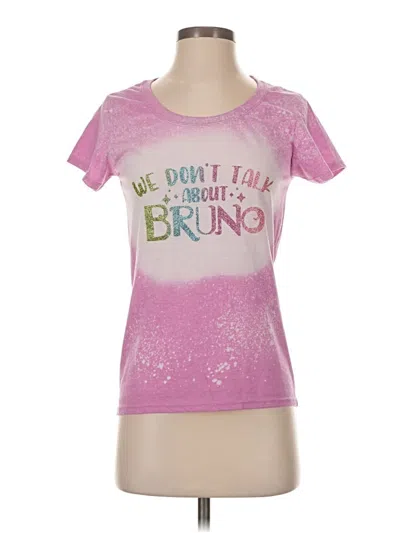 Pre-owned Gildan Short Sleeve T-shirt In Pink
