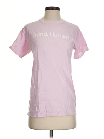 Pre-owned Gildan Short Sleeve T-shirt In Pink