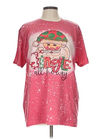 Pre-owned Gildan Short Sleeve T-shirt In Pink