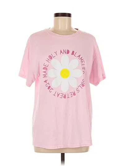 Pre-owned Gildan Short Sleeve T-shirt In Pink