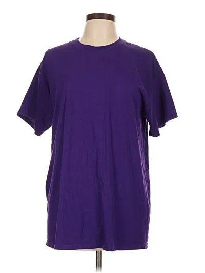 Pre-owned Gildan Short Sleeve T-shirt In Purple