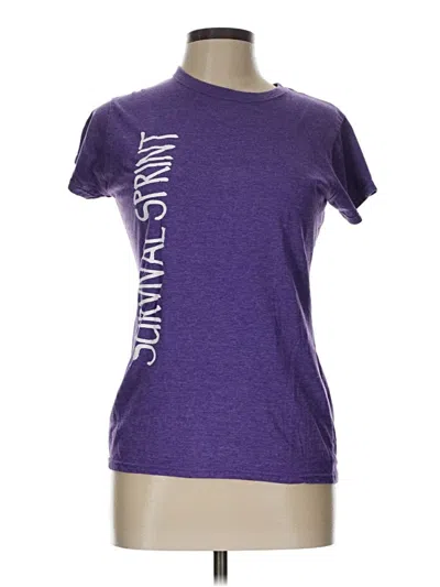 Pre-owned Gildan Short Sleeve T-shirt In Purple