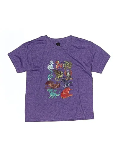 Pre-owned Gildan Kids' Short Sleeve T-shirt In Purple