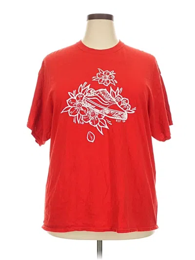 Pre-owned Gildan Short Sleeve T-shirt In Red