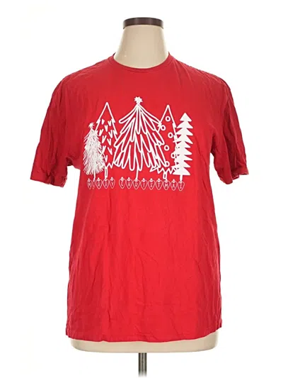 Pre-owned Gildan Short Sleeve T-shirt In Red