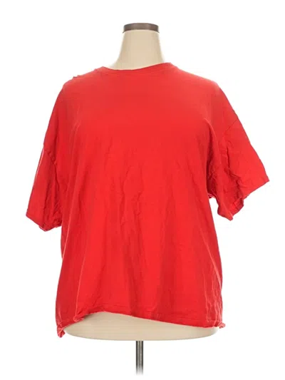 Pre-owned Gildan Short Sleeve T-shirt In Red