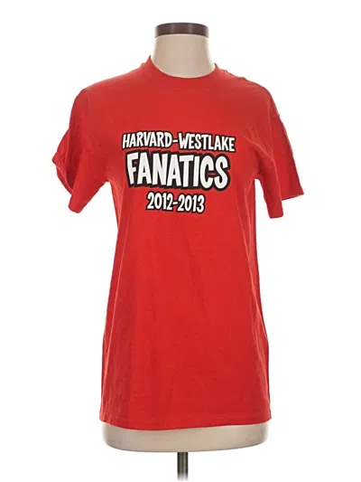 Pre-owned Gildan Short Sleeve T-shirt In Red