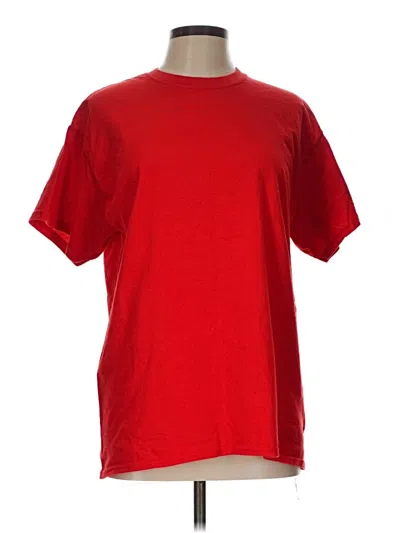 Pre-owned Gildan Short Sleeve T-shirt In Red
