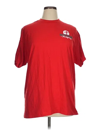 Pre-owned Gildan Short Sleeve T-shirt In Red