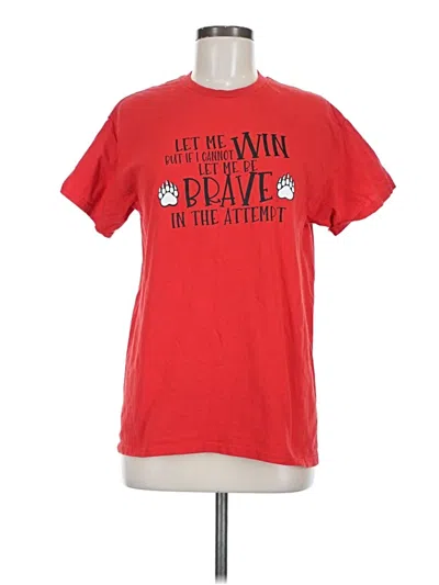 Pre-owned Gildan Short Sleeve T-shirt In Red