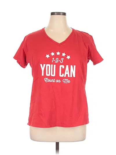 Pre-owned Gildan Short Sleeve T-shirt In Red