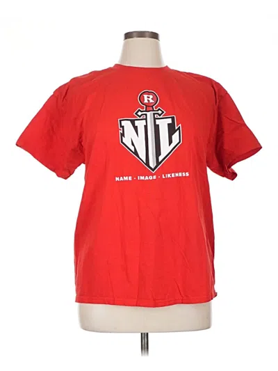 Pre-owned Gildan Short Sleeve T-shirt In Red