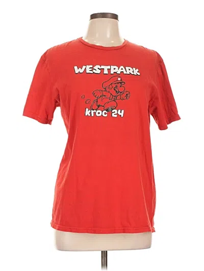 Pre-owned Gildan Short Sleeve T-shirt In Red