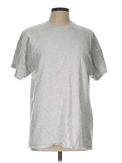 Pre-owned Gildan Short Sleeve T-shirt In Silver