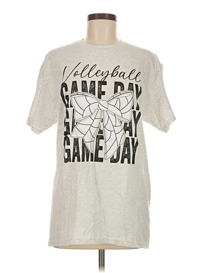 Pre-owned Gildan Short Sleeve T-shirt In Silver