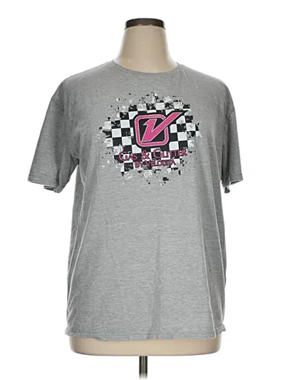 Pre-owned Gildan Short Sleeve T-shirt In Silver