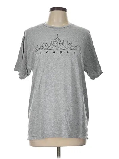 Pre-owned Gildan Short Sleeve T-shirt In Silver