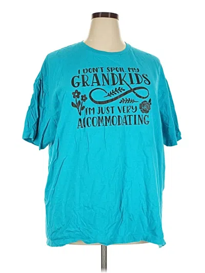 Pre-owned Gildan Short Sleeve T-shirt In Teal