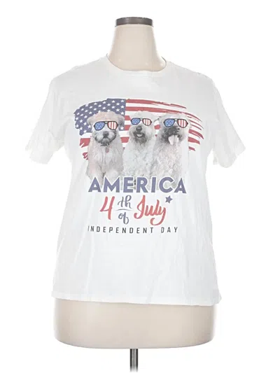 Pre-owned Gildan Short Sleeve T-shirt In White