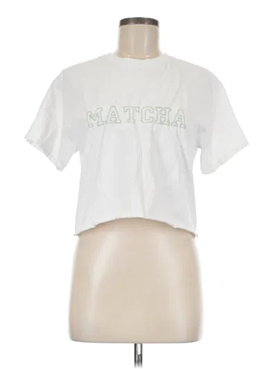 Pre-owned Gildan Short Sleeve T-shirt In White