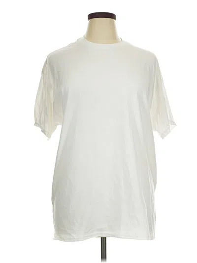 Pre-owned Gildan Short Sleeve T-shirt In White