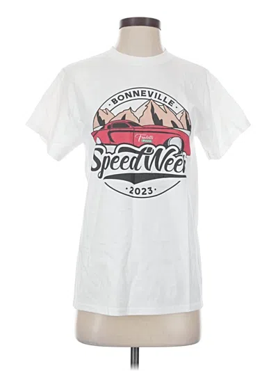 Pre-owned Gildan Short Sleeve T-shirt In White