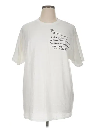 Pre-owned Gildan Short Sleeve T-shirt In White