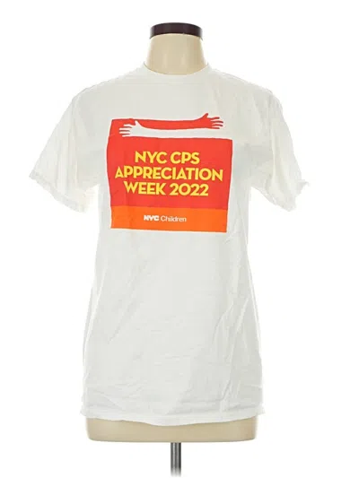 Pre-owned Gildan Short Sleeve T-shirt In White