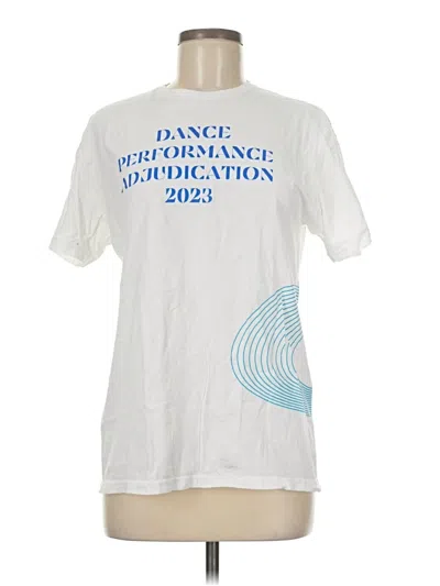 Pre-owned Gildan Short Sleeve T-shirt In White