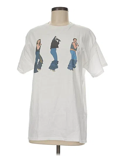 Pre-owned Gildan Short Sleeve T-shirt In White