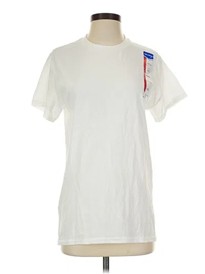 Pre-owned Gildan Short Sleeve T-shirt In White
